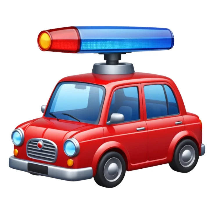 Siren Light on a car top  sticker