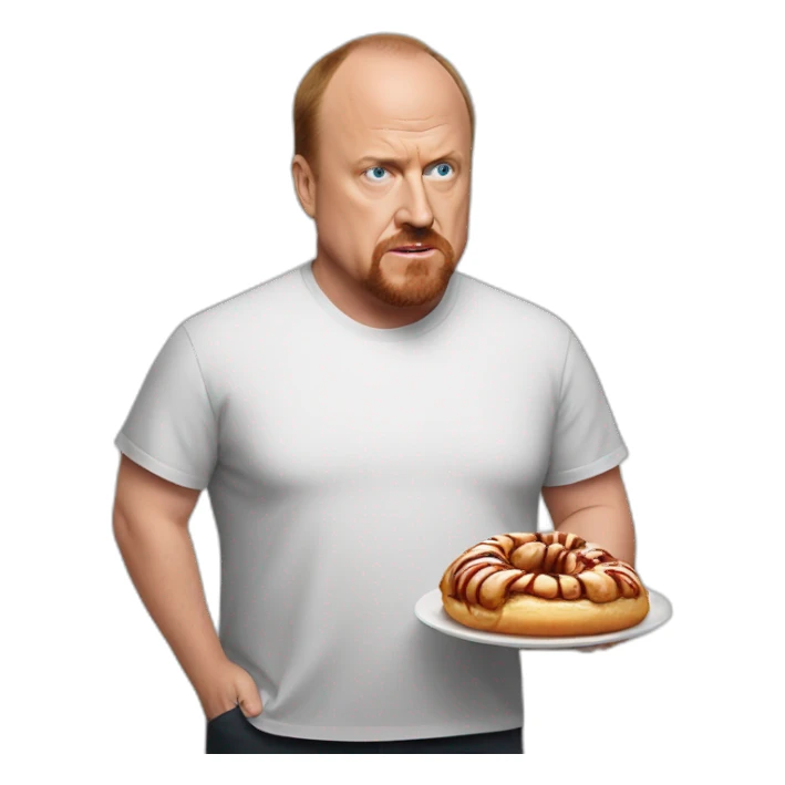 louis ck eating a cinnabon sticker