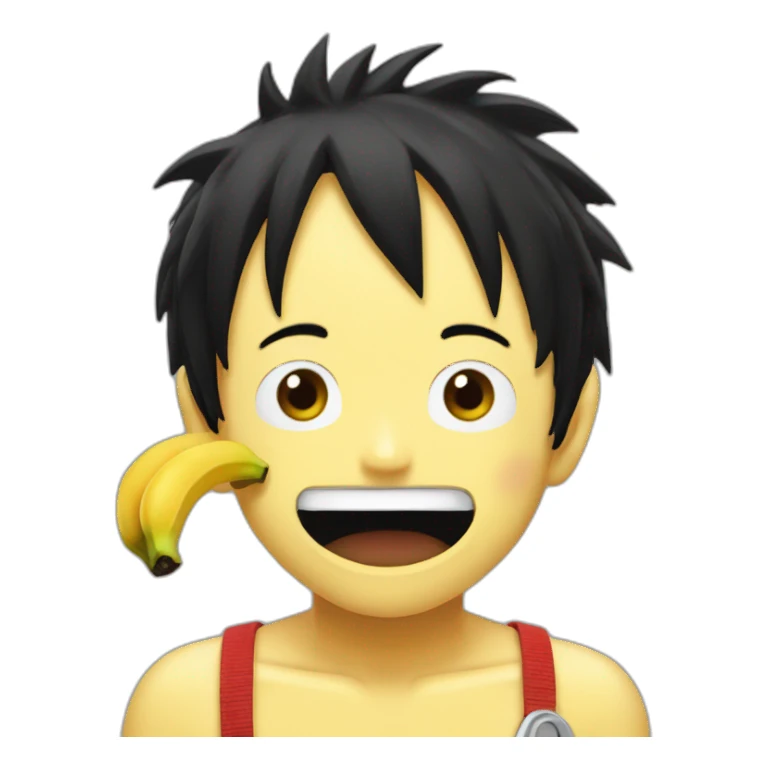 luffy mange une banane sticker