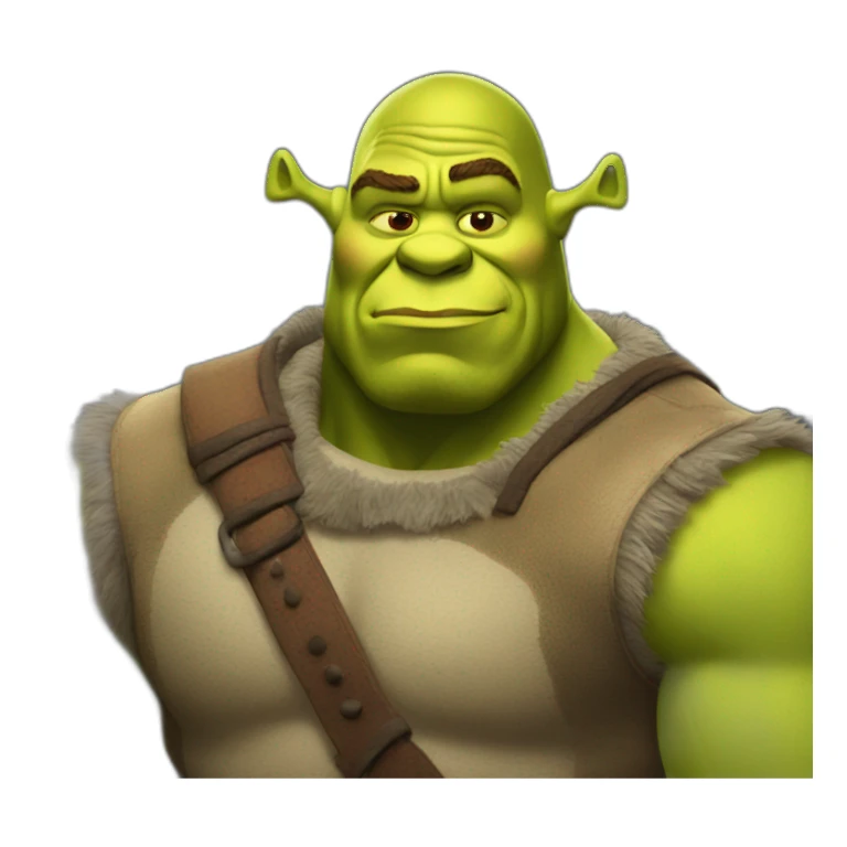 muscled shrek sticker