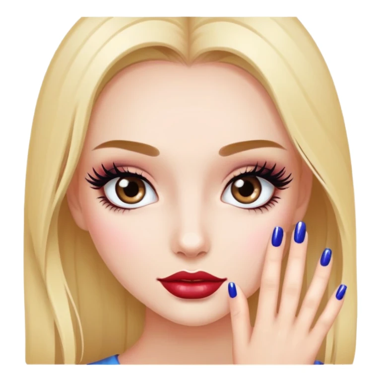Girl with lashes and nails sticker
