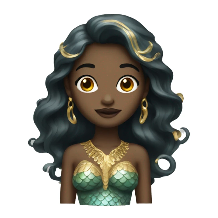 Mermaid with gold details sticker