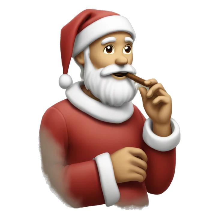 Santa smoking a cigar  sticker