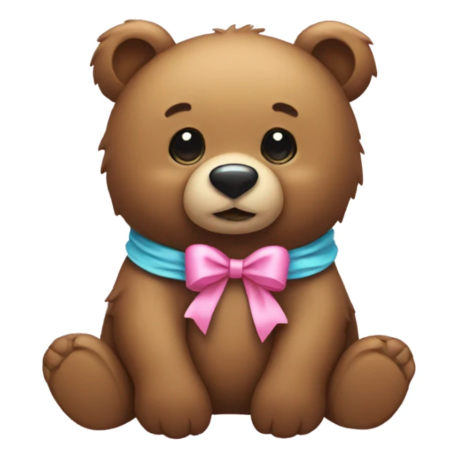 Bear with pink bow  sticker
