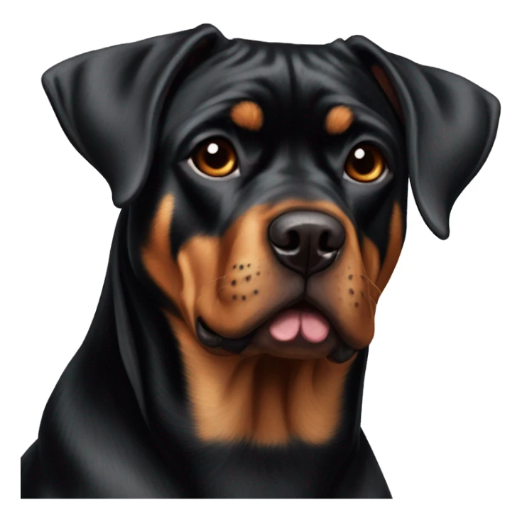 Doberman pug Rottweiler cropped ears sticker