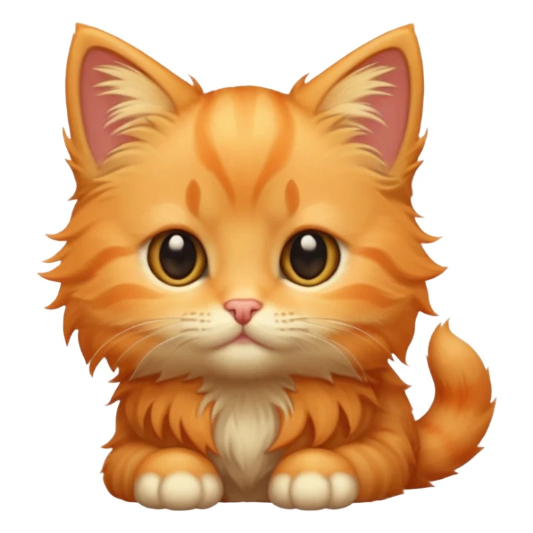 tierno gatito naranja claro  sticker