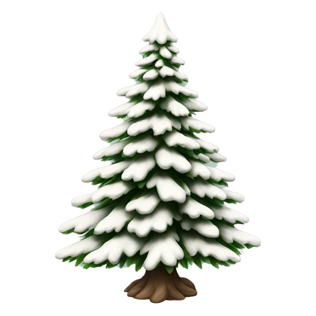 Realistic isolated off white fir christmas tree   sticker