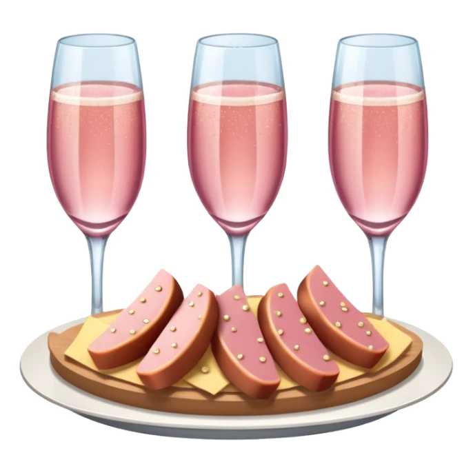 pink champagne glasses and spam platter  sticker