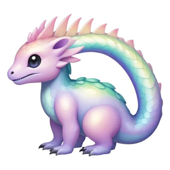  Iridescent pale pastel fakemon-creature  sticker
