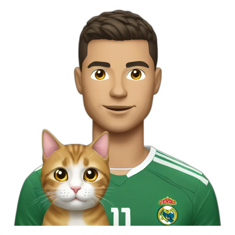 Ronaldo avec un chat sticker