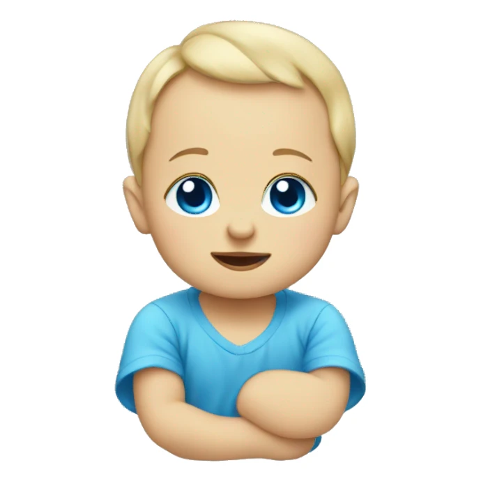 baby with blue eyes sticker