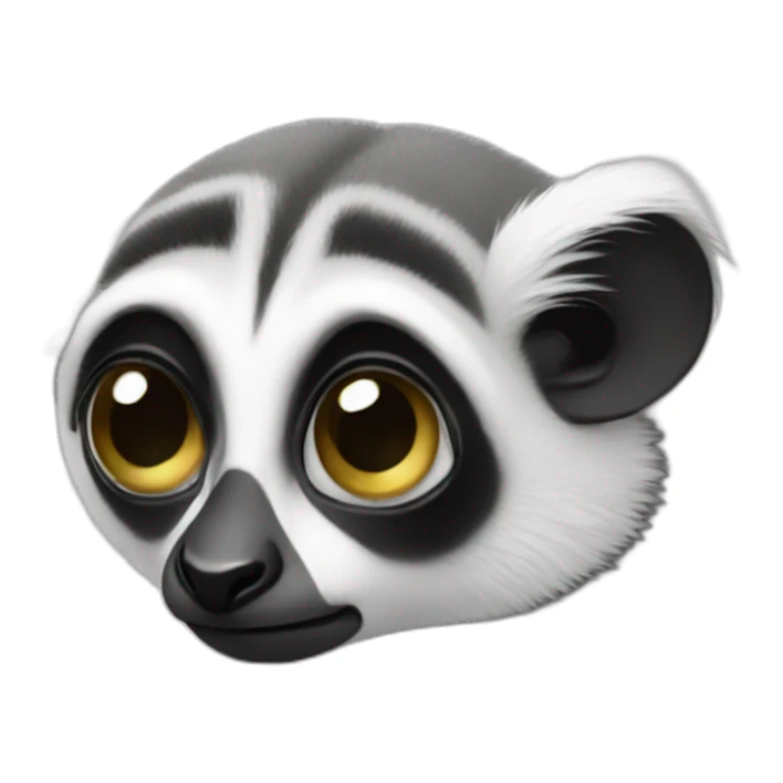 a very sad lemur sticker