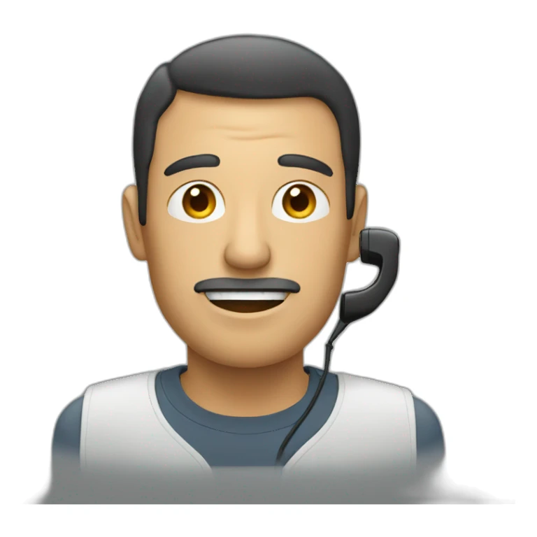 phone using man sticker