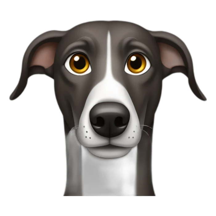 Dark brown greyhound with some grey hairs sticker