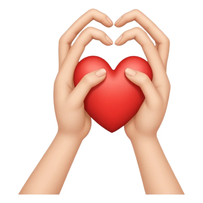 Make a hand heart sticker