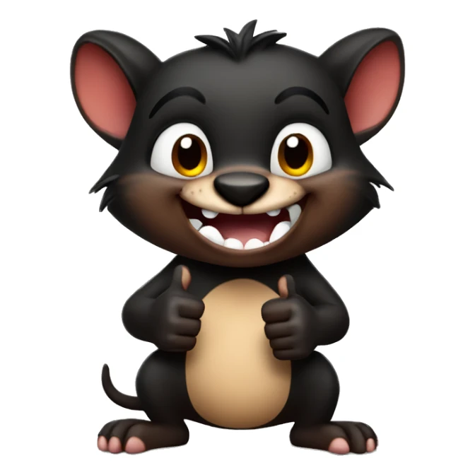 Tasmanian devil giving thumbs up sticker