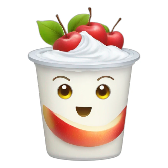 yogurt with apples in it sticker