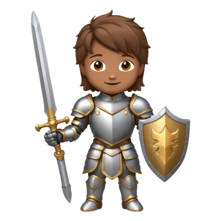 knight, no sword, chibi full body sticker