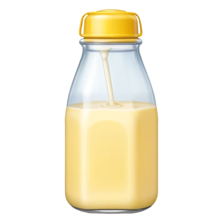 baby Milk bottle yellow sticker
