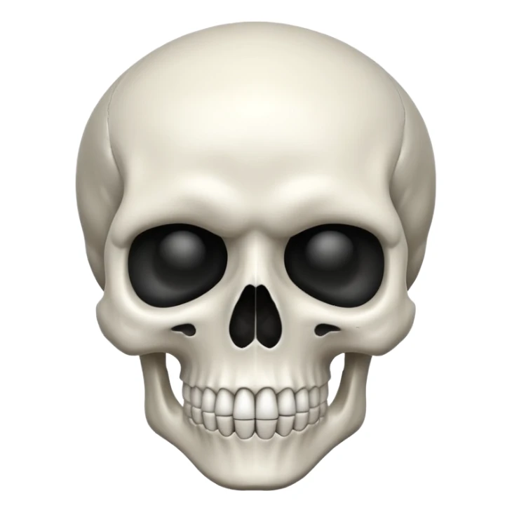 Create a skull ☠️ but without the crossbones sticker
