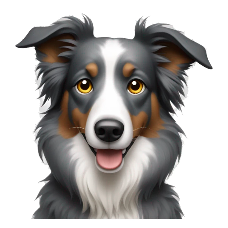 Grey border collie looking guilty  sticker