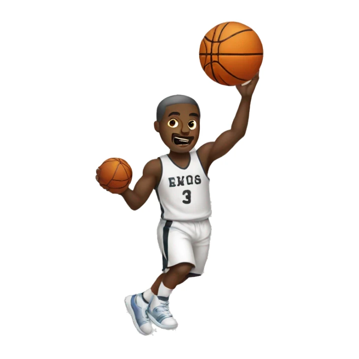 Black man playing basketball sticker