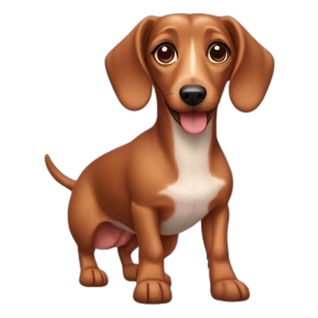 sausage dog female sticker