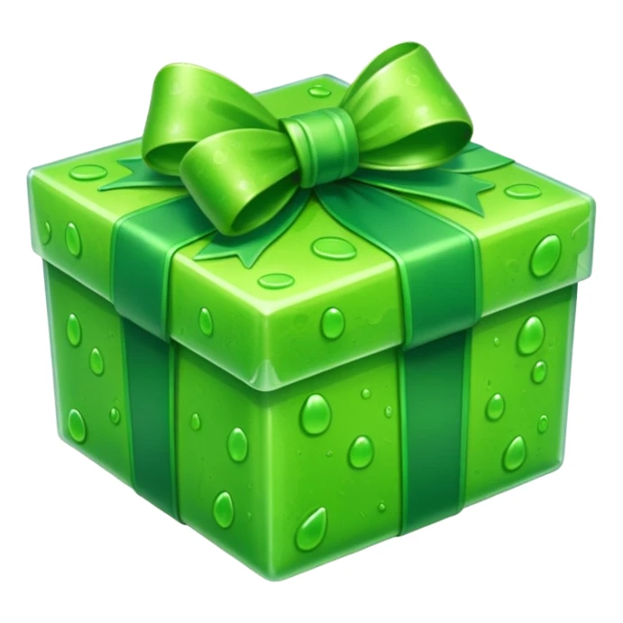 Green slime gift box sticker