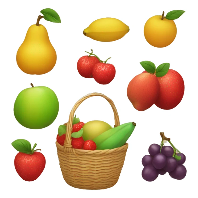 Fruits in basket  sticker