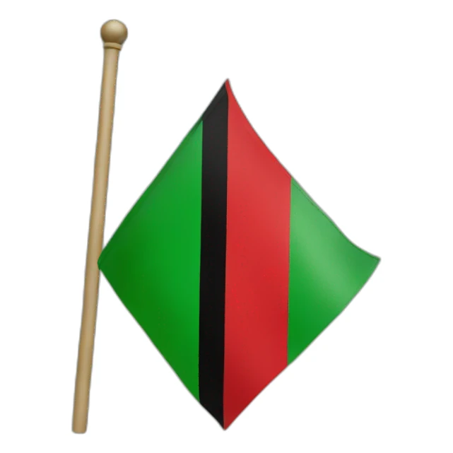 Martinique flag  red green and black sticker