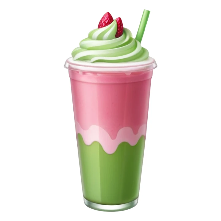 iced strawberry matcha latte sticker