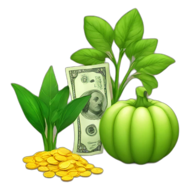 money and crops sticker