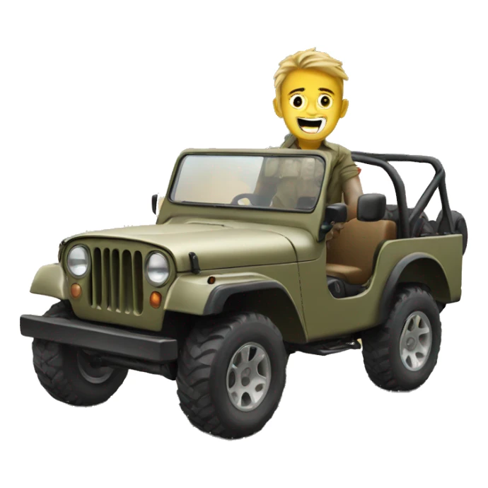 Aussie in a jeep sticker