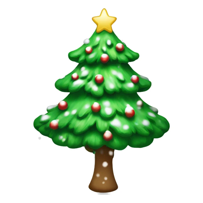 A Christmas tree with snow ￼ sticker