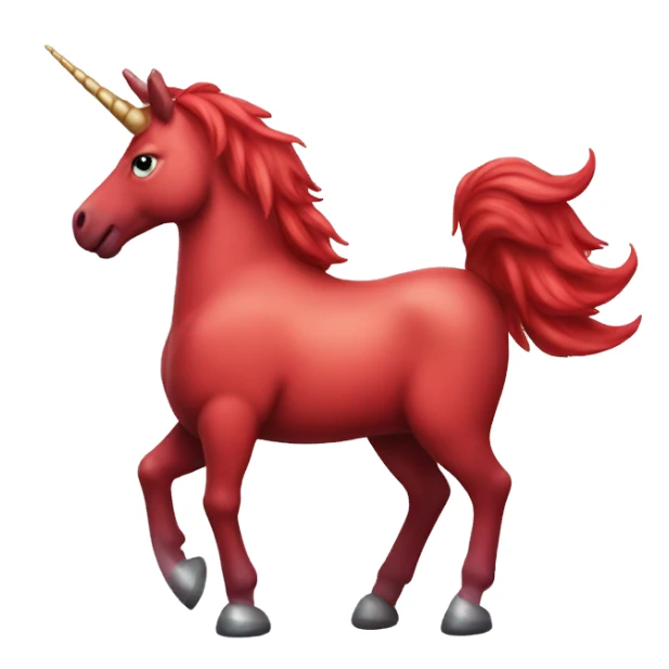 red big unicorn  sticker