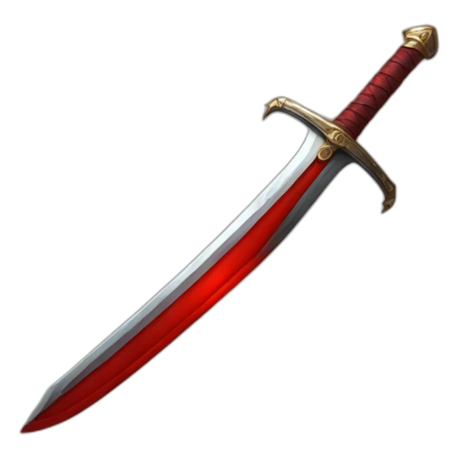 red glass sword sticker