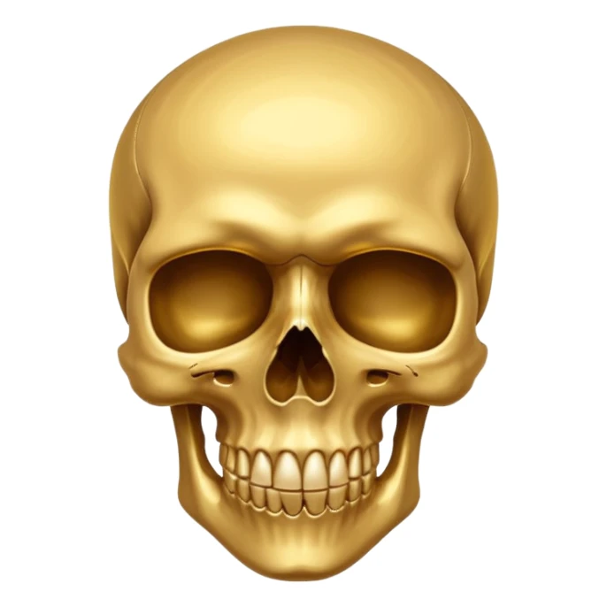 skull in gold nike  sticker