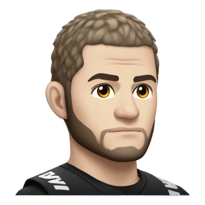 realistic khabib Side profile sticker
