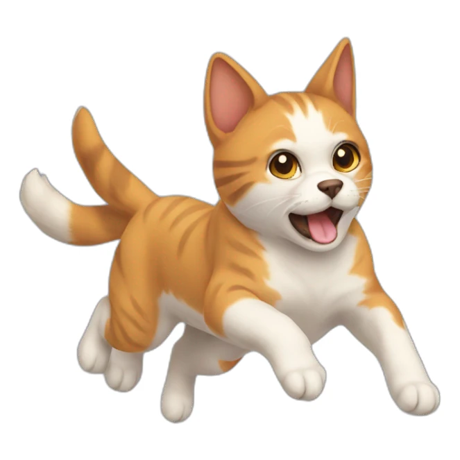 Flying dog rating cat sticker