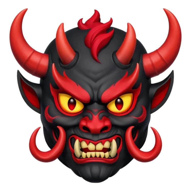 dark oni mask sticker