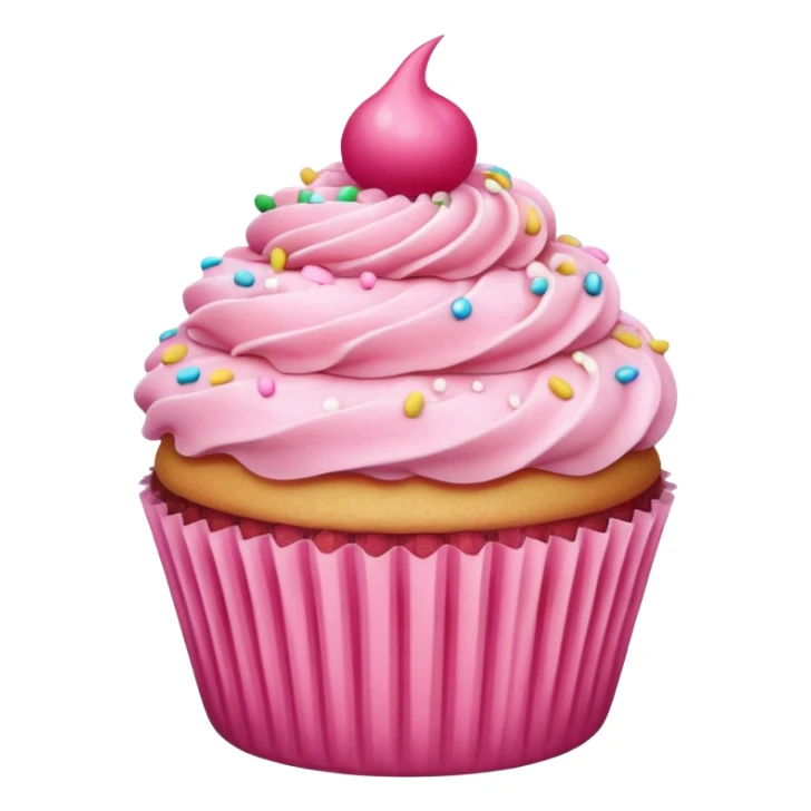 Cupcake with pink icing sticker