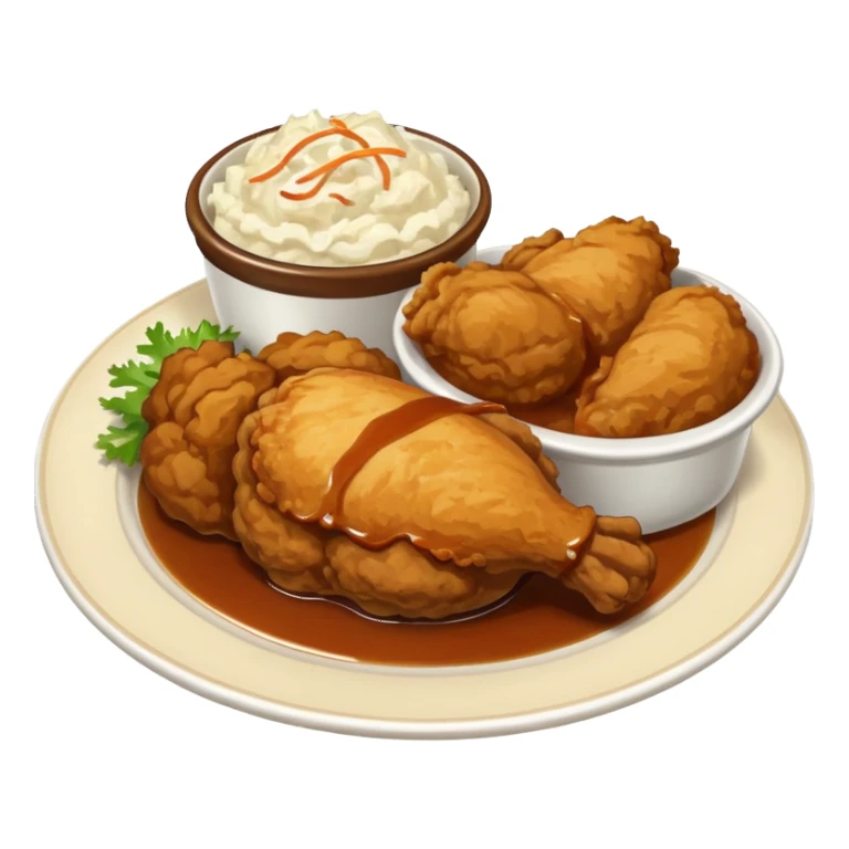 Fried chicken plate sticker