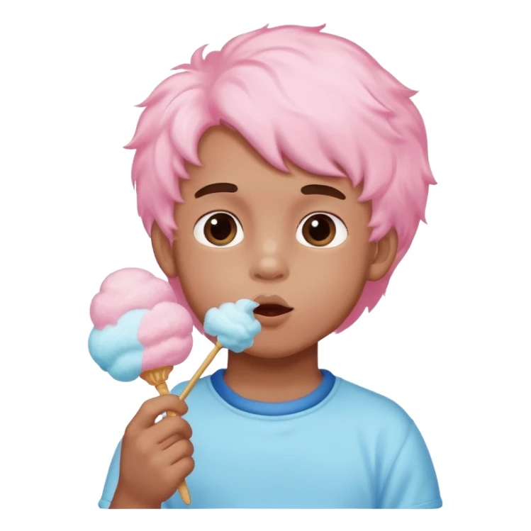 cotton candy boy sticker