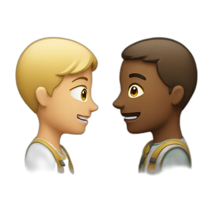 Two people talking sticker