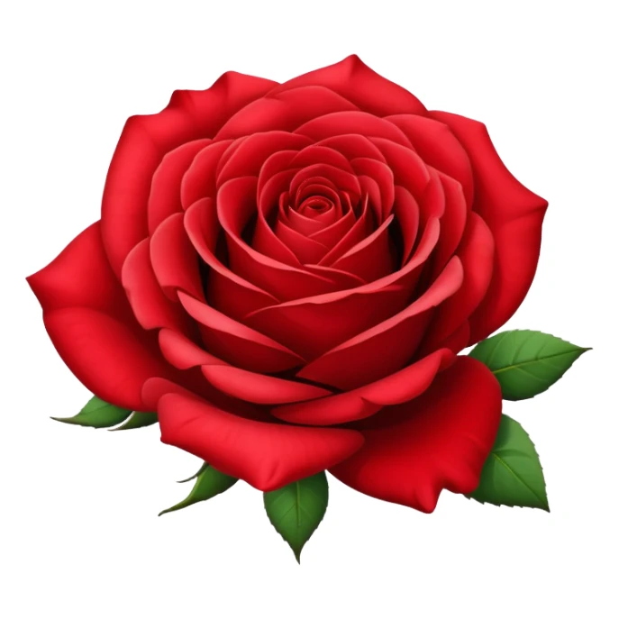 top view super realistic, single rose, no leaves sticker