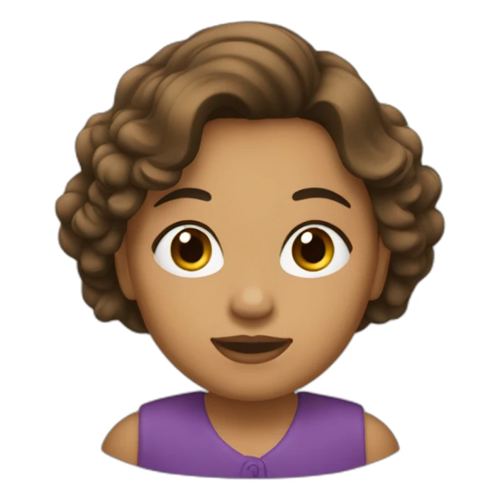 Mujer cabello castaño sticker