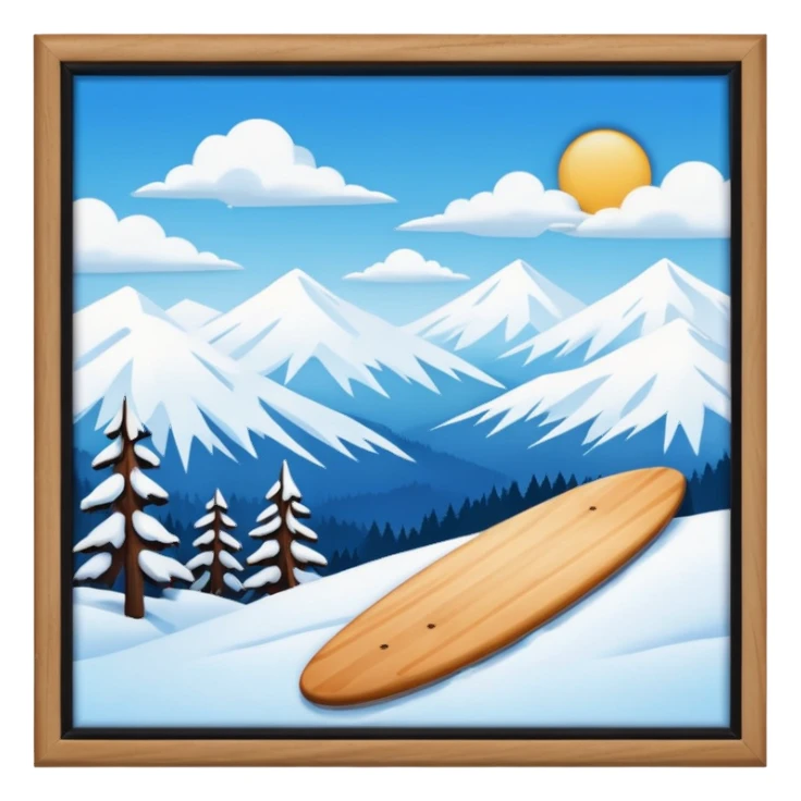 snow skies board sticker