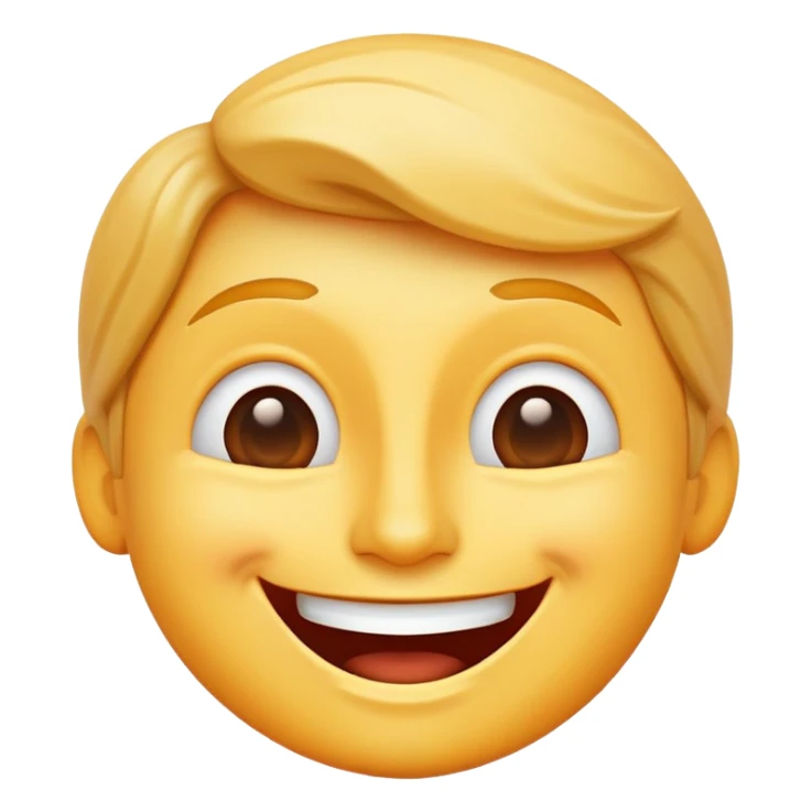 happy joyful face, slightly in relief sticker