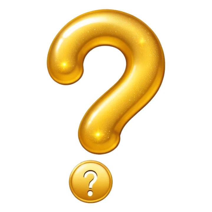 question mark with sparkles emoji sticker