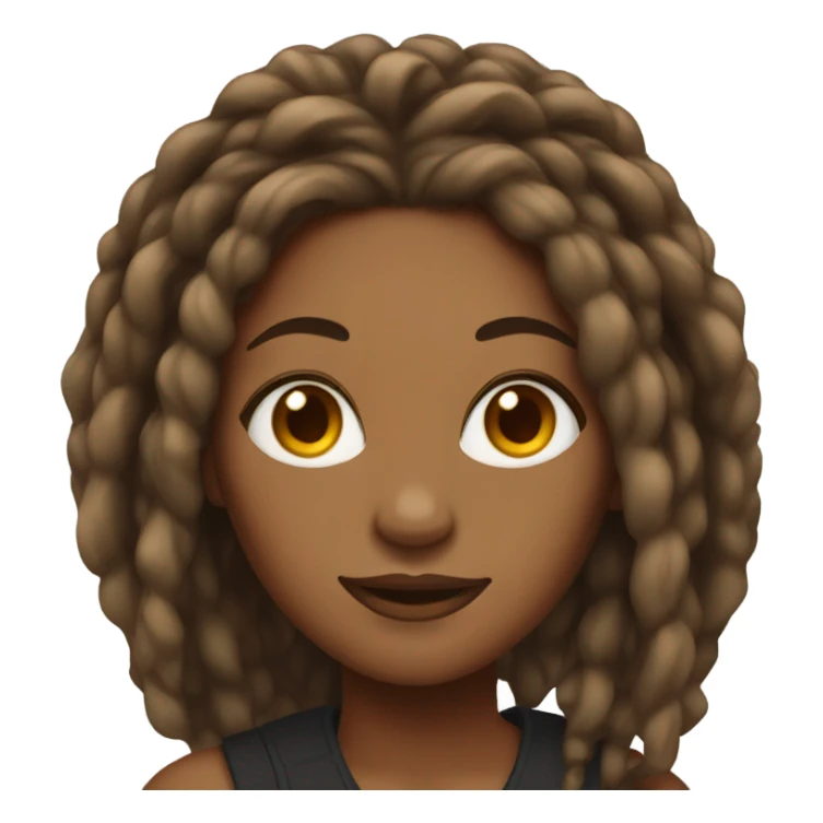 Black woman with long dread locs sticker